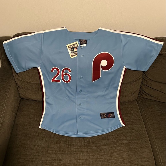 Majestic Authentic Philadelphia Phillies Chase Utley Cooperstown Jersey Men’s M - Picture 1 of 5